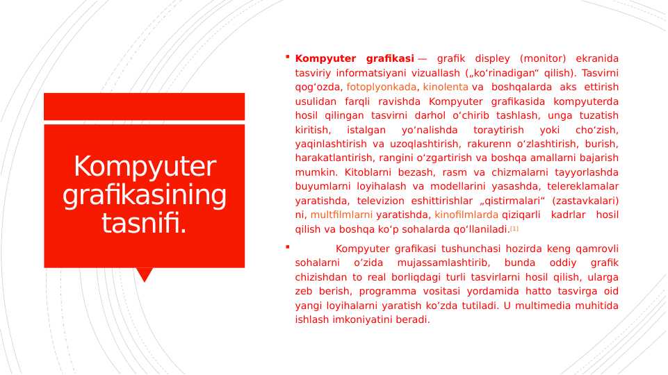 Mustaqil talim mavzulari