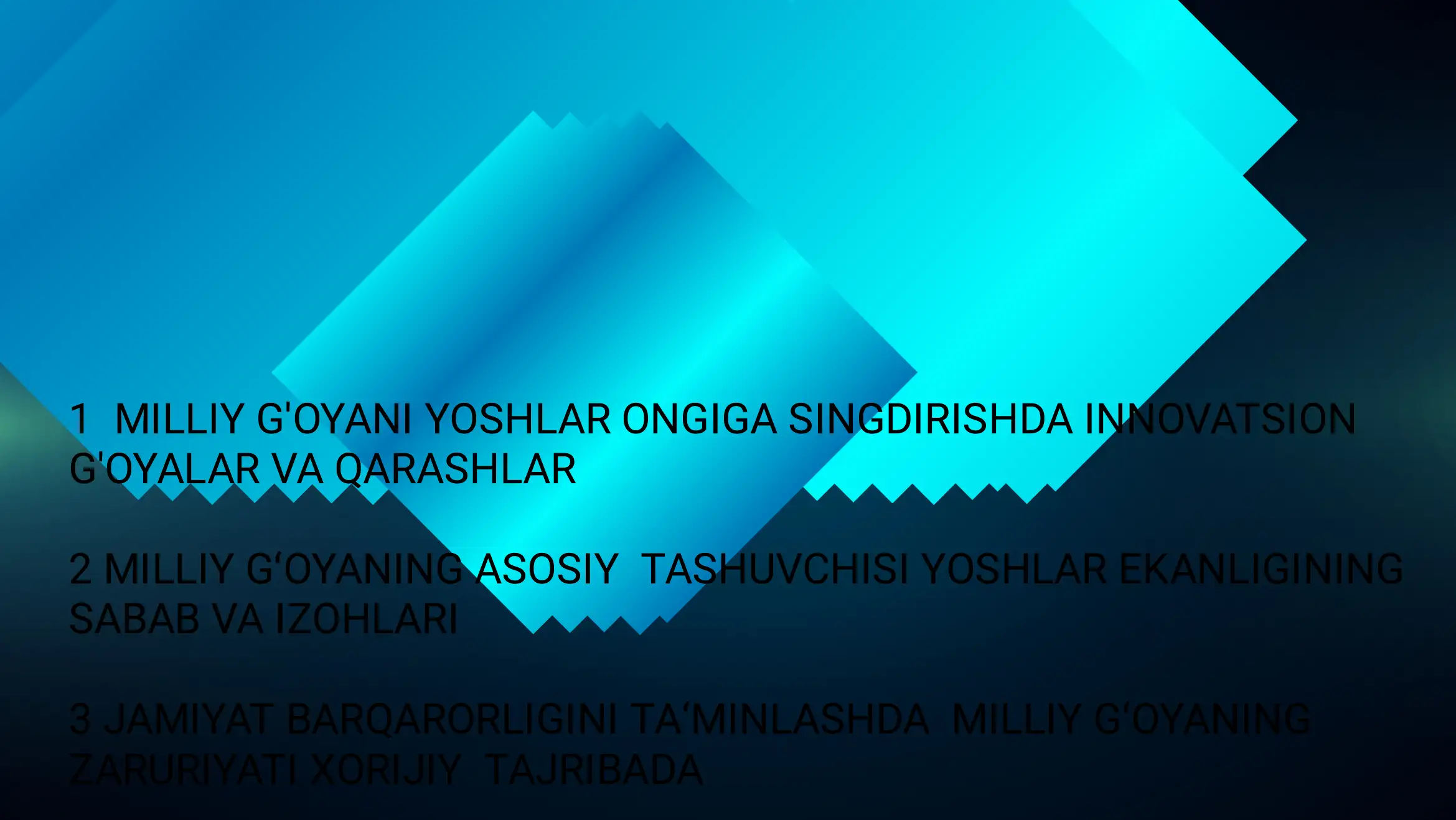 MILLIY GʻOYANING ASOSIY TASHUVCHISI