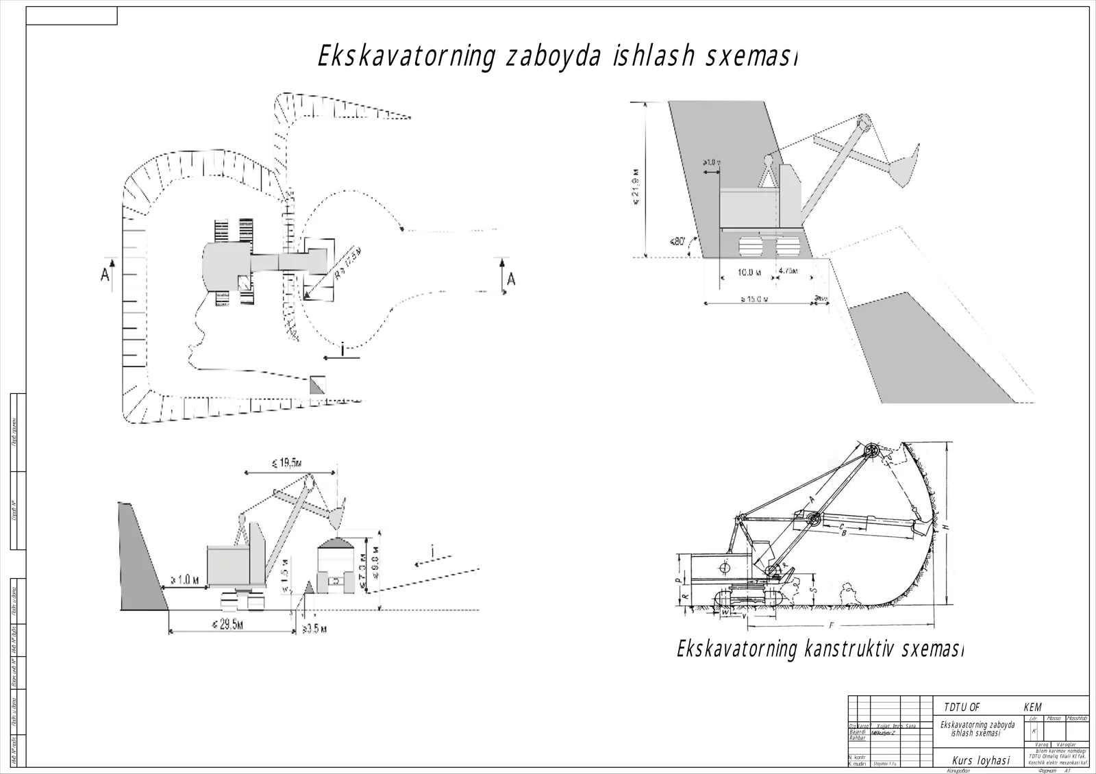 Kurs loyhasi Konchilik elektr mexanikasi kaf