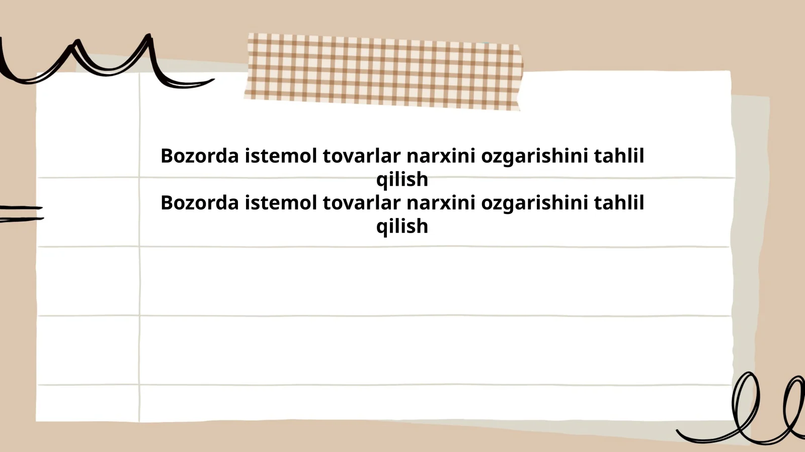 Bozorda istemol tovarlar narxini ozgarishini tahlil qilish