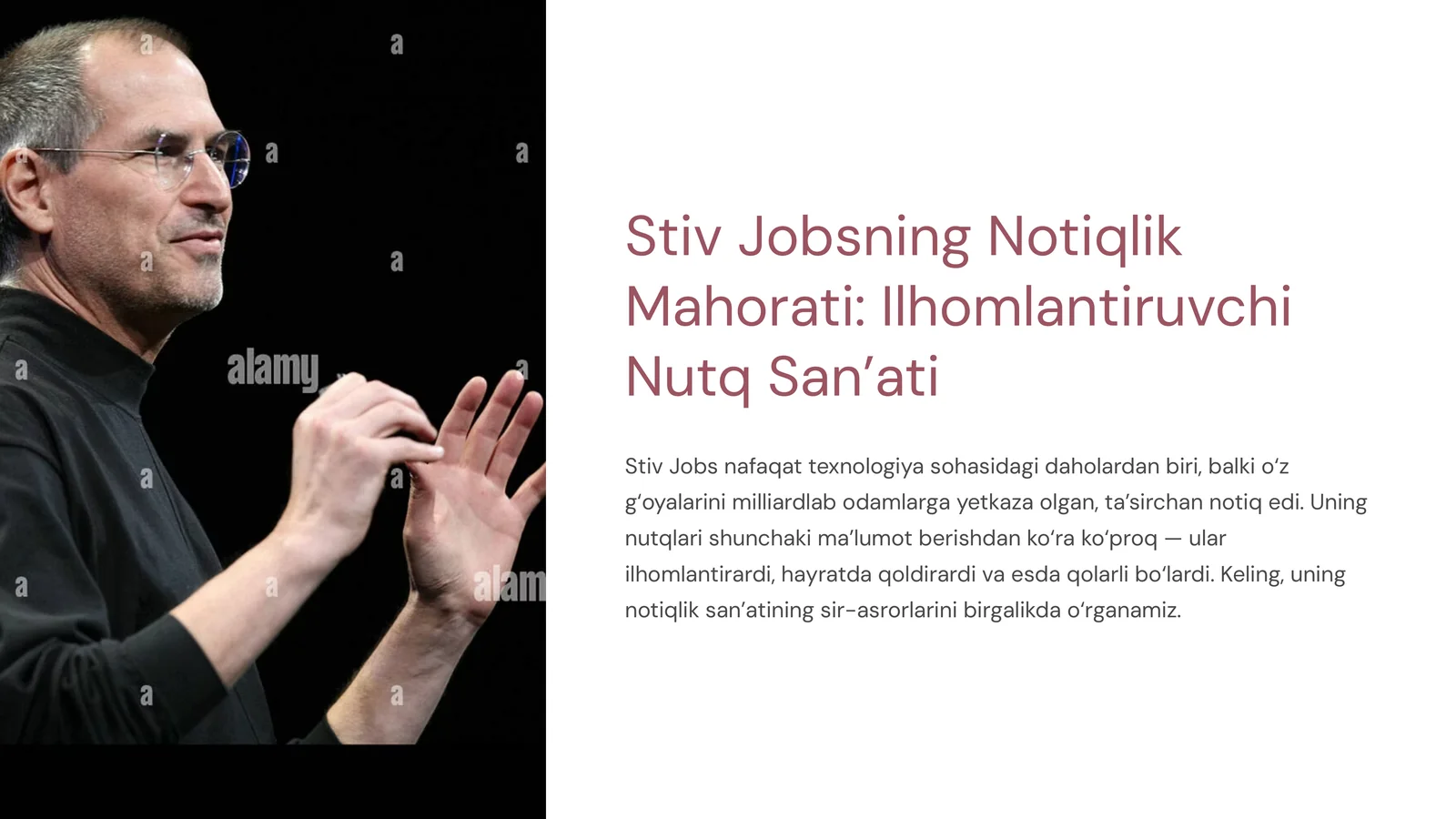 Stiv Jobsning Notiqlik Mahorati