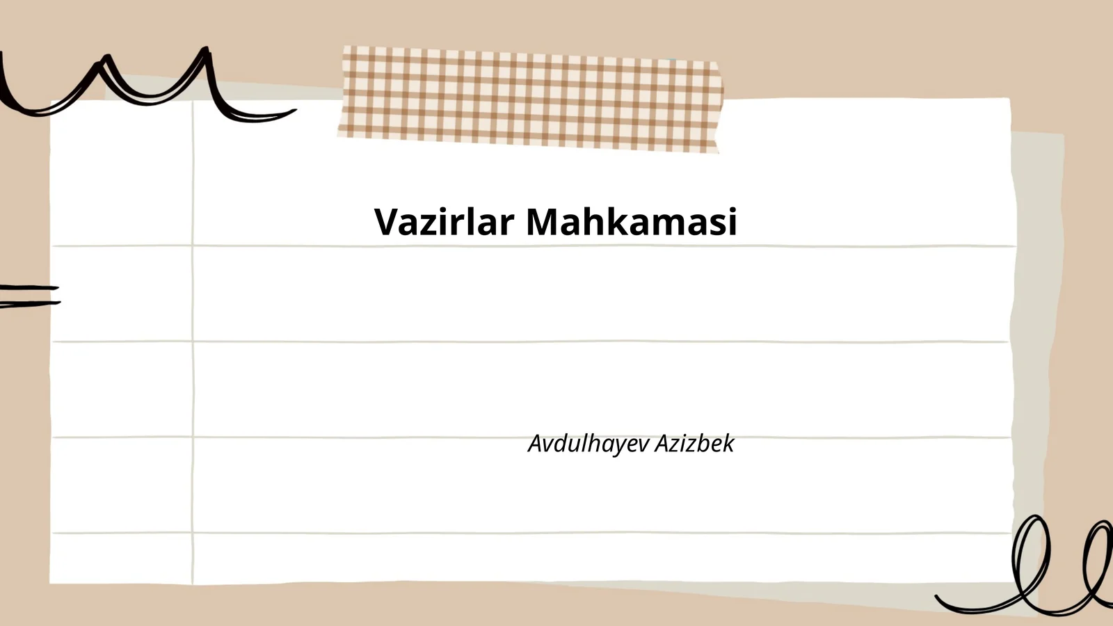 Vazirlar Mahkamasi