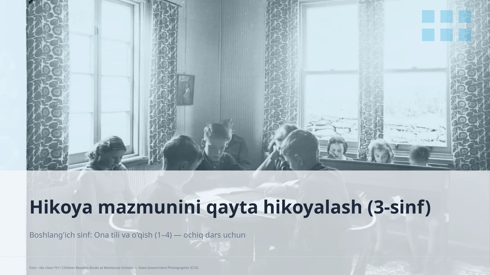 Hikoya mazmunini qayta hikoyalash (3-sinf)