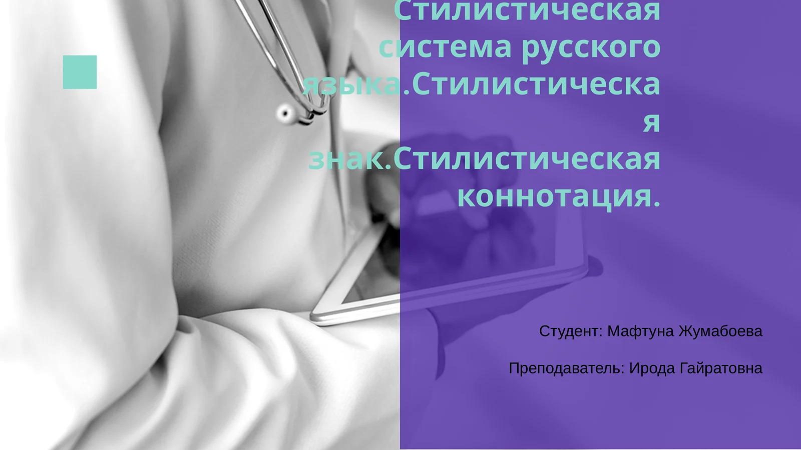 Стилистическая система русского языка