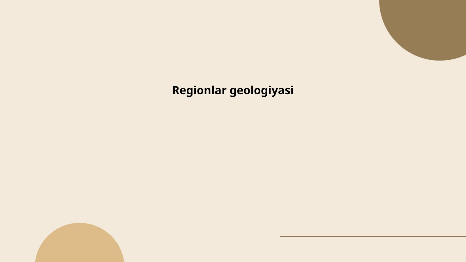 Regionlar geologiyasi