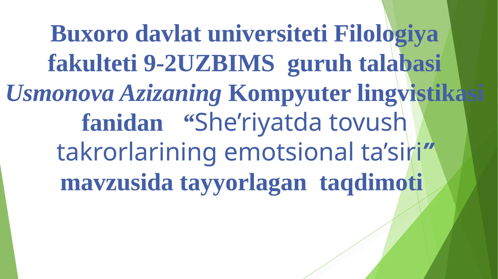 She’riyatdatovushtakrorlarining emotsional ta’siri