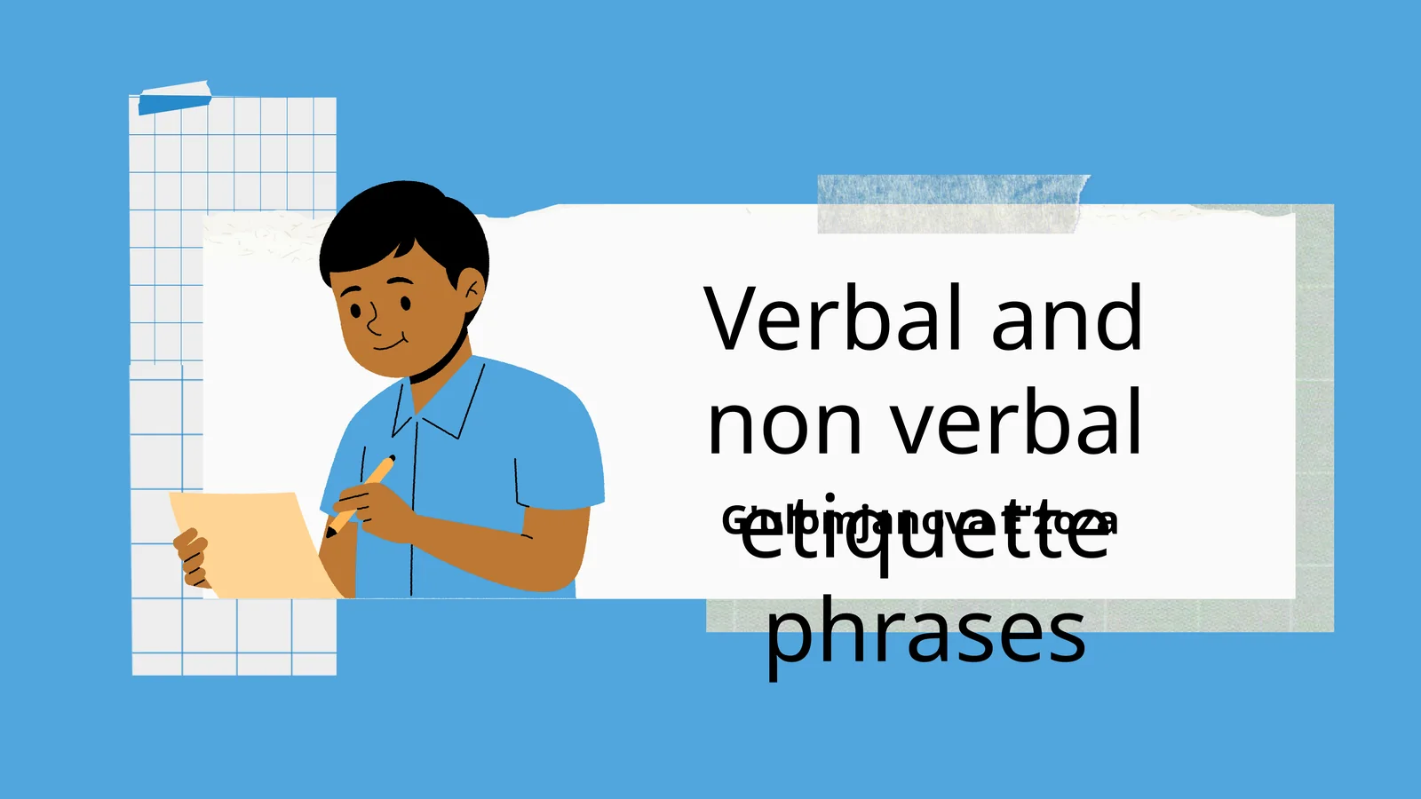 Verbal and non verbal etiquette phrases