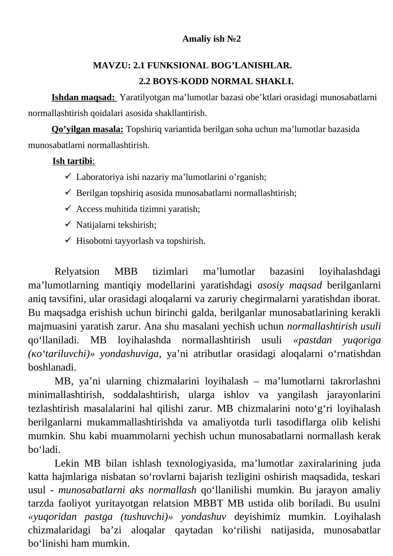 FUNKSIONAL BOG’LANISHLAR