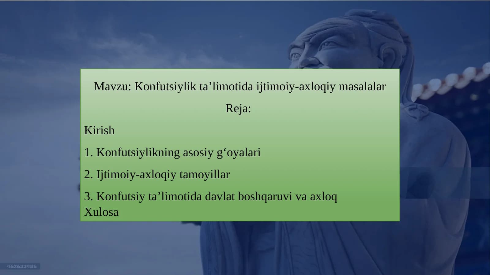Konfutsiylik ta’limotida ijtimoiy-axloqiy masalalar