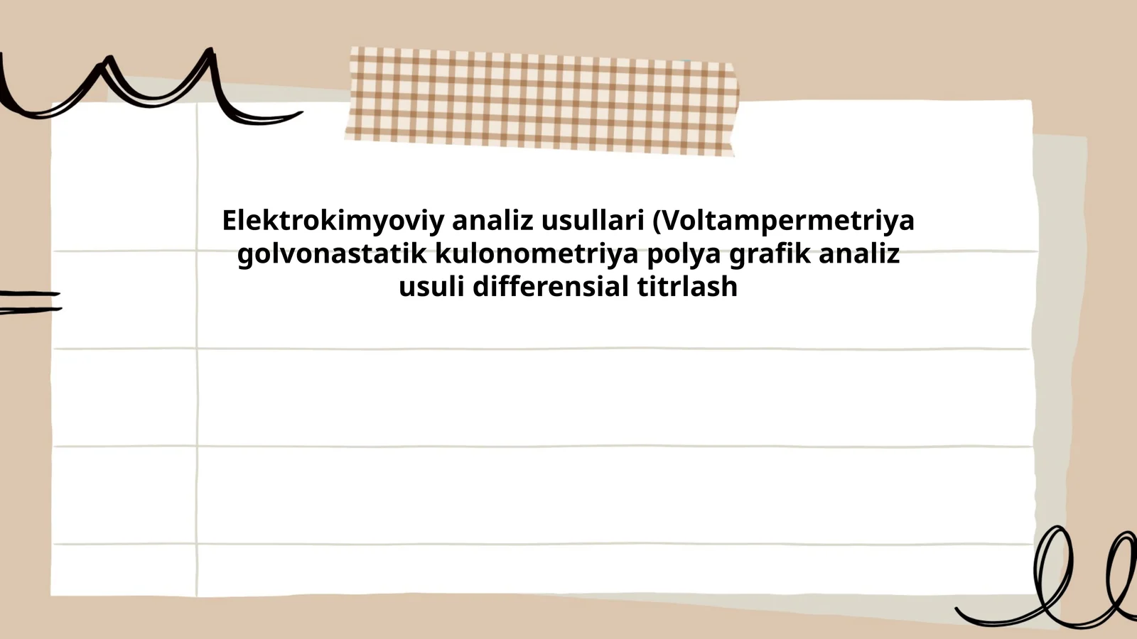 Elektrokimyoviy analiz usullari