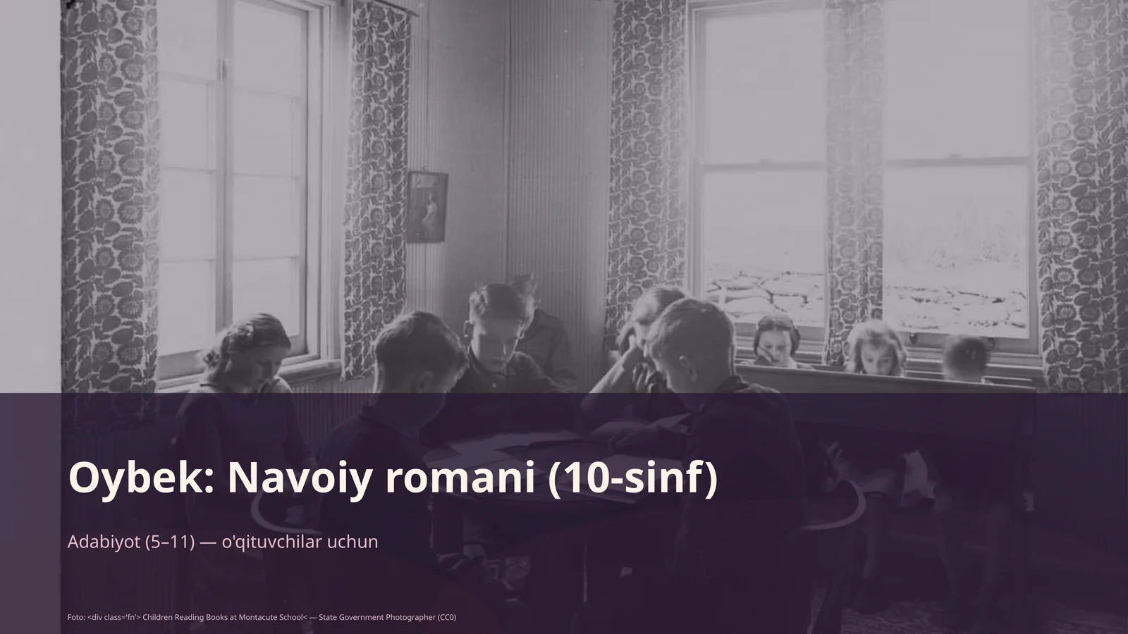 Oybek: Navoiy romani (10-sinf)