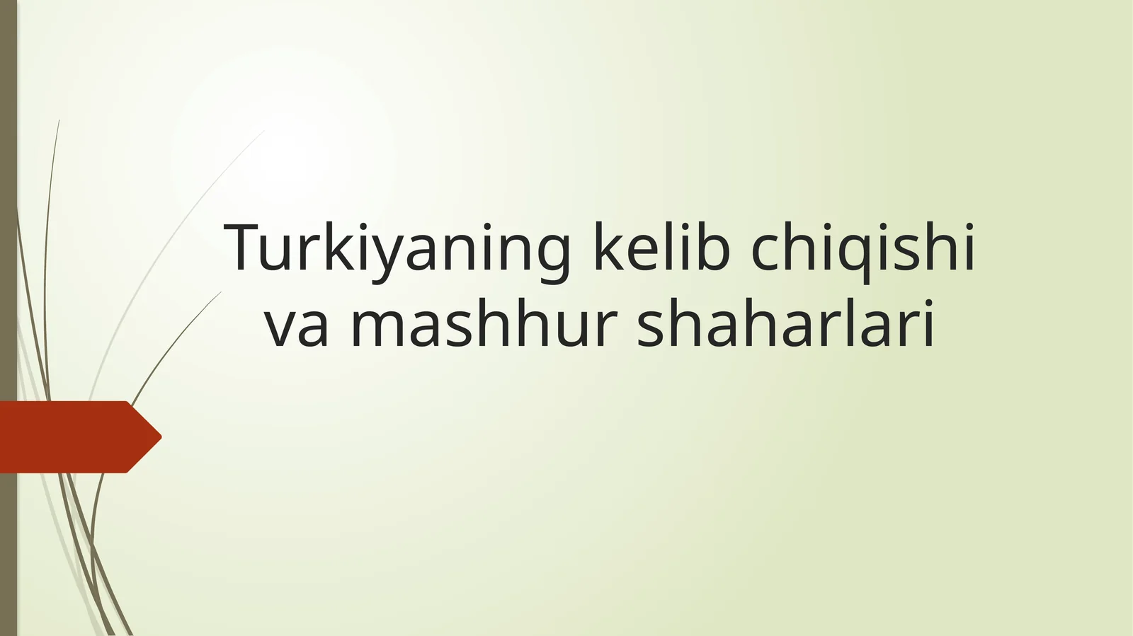 Turkiyaning kelib chiqishi va mashhur shaharlari