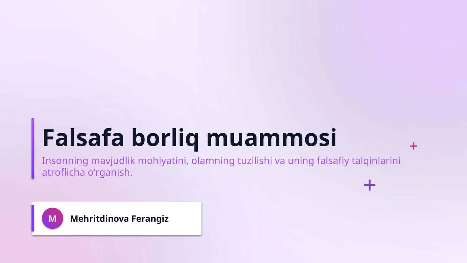 Falsafa borliq muammosi