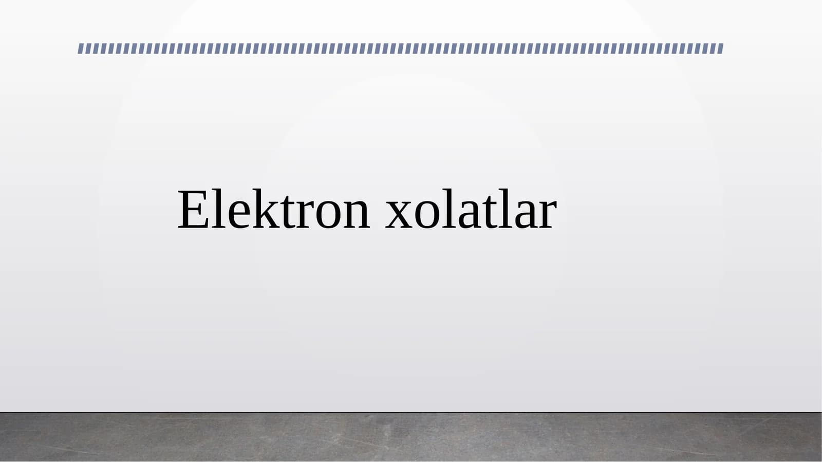 Elektron xolatlar