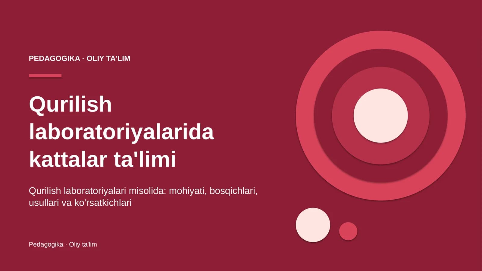Qurilish laboratoriyalarida kattalar ta'limi