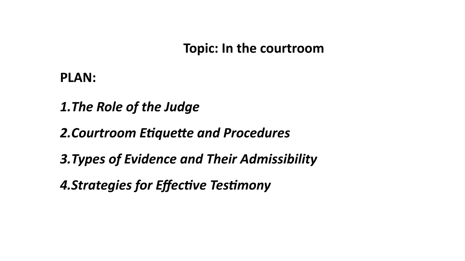 In the courtroom