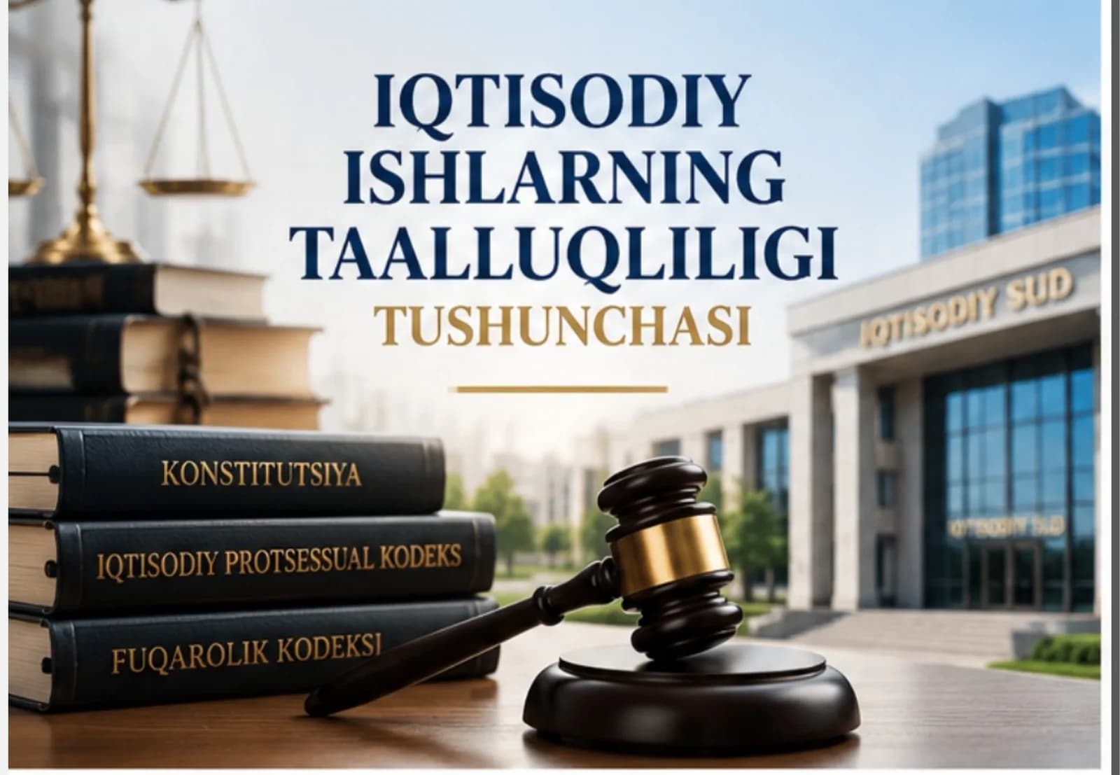 Iqtisodiy ishlarning taalluqliligi tushunchasi.
