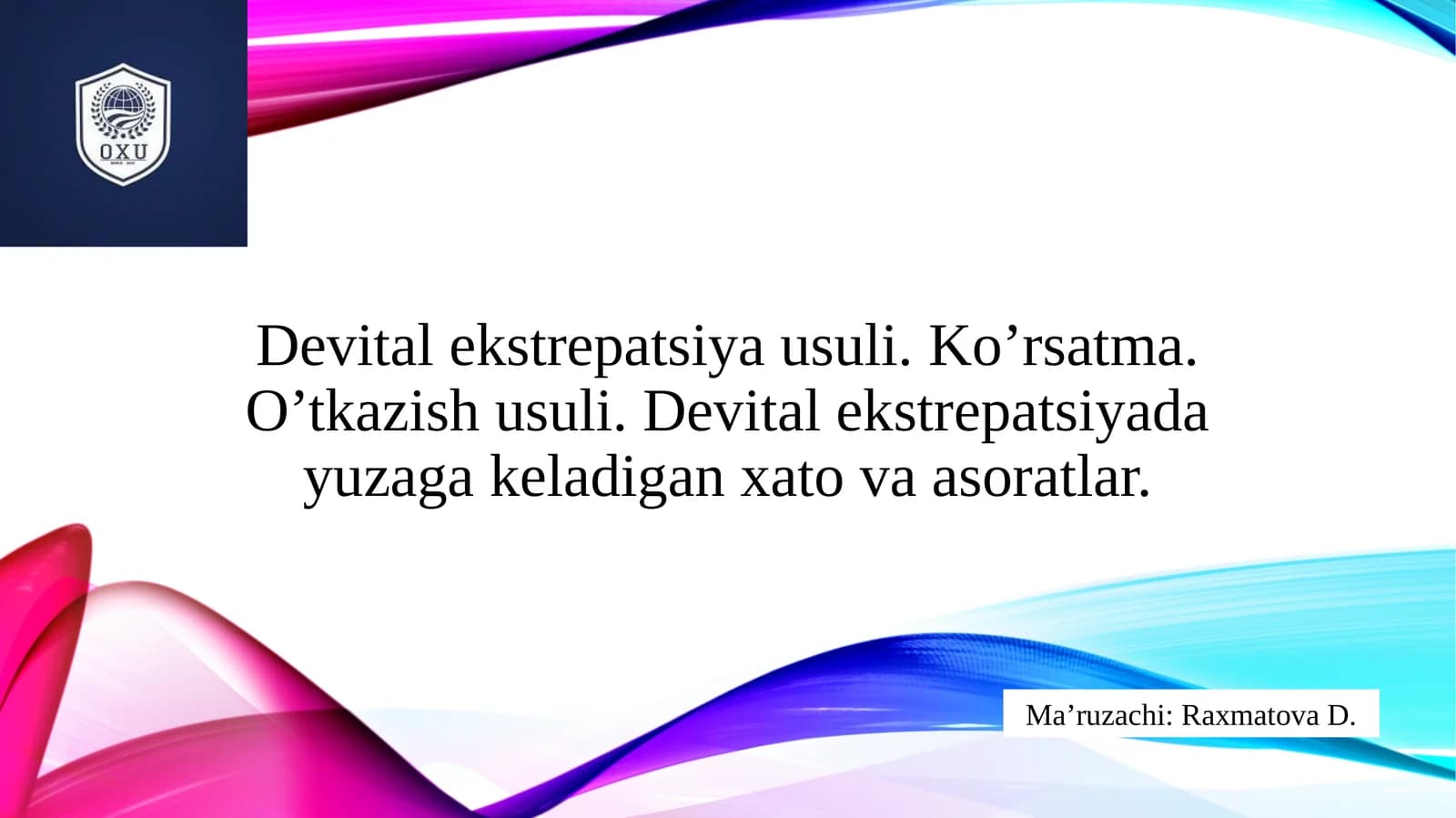 Devitalekstrepatsiya usuli