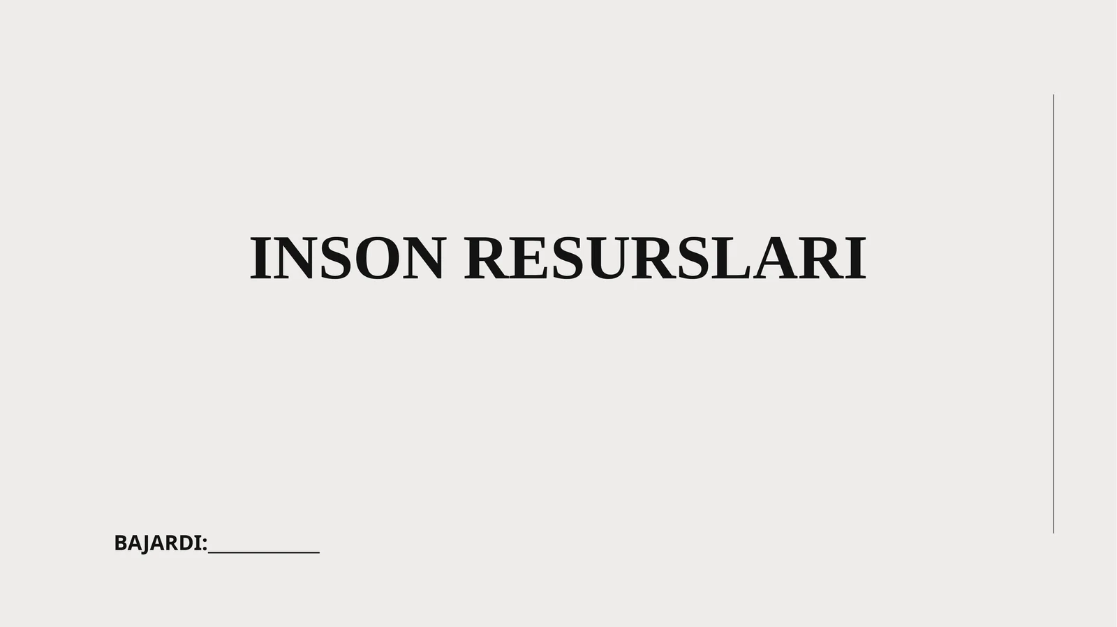 INSON RESURSLARI