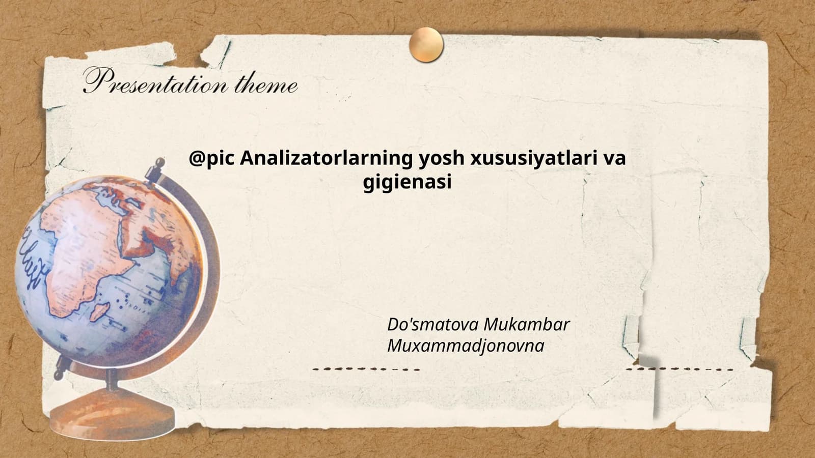 Analizatorlarning yosh xususiyatlari va gigienasi