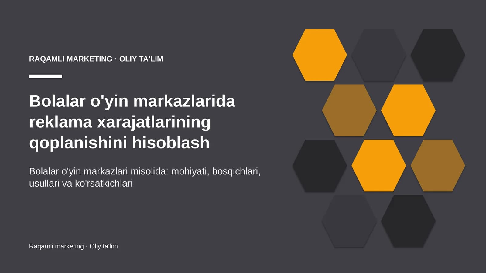Reklama xarajatlari qoplanishini hisoblash: mohiyati
