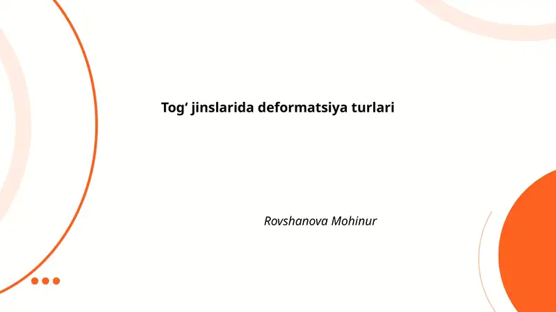 Togʻ jinslarida deformatsiya turlari