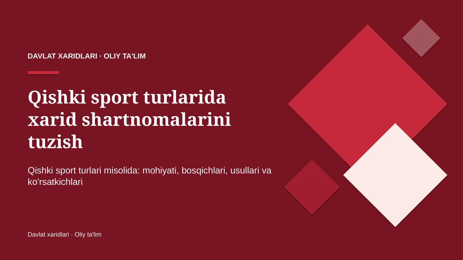 Qishki sport turlarida xarid shartnomalarini tuzish