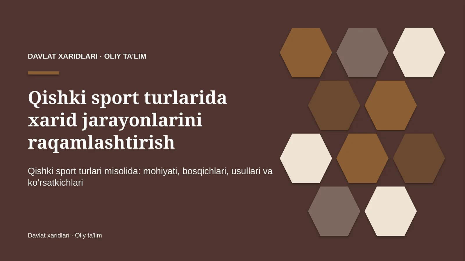 Qishki sport turlarida xarid jarayonlarini raqamlashtirish