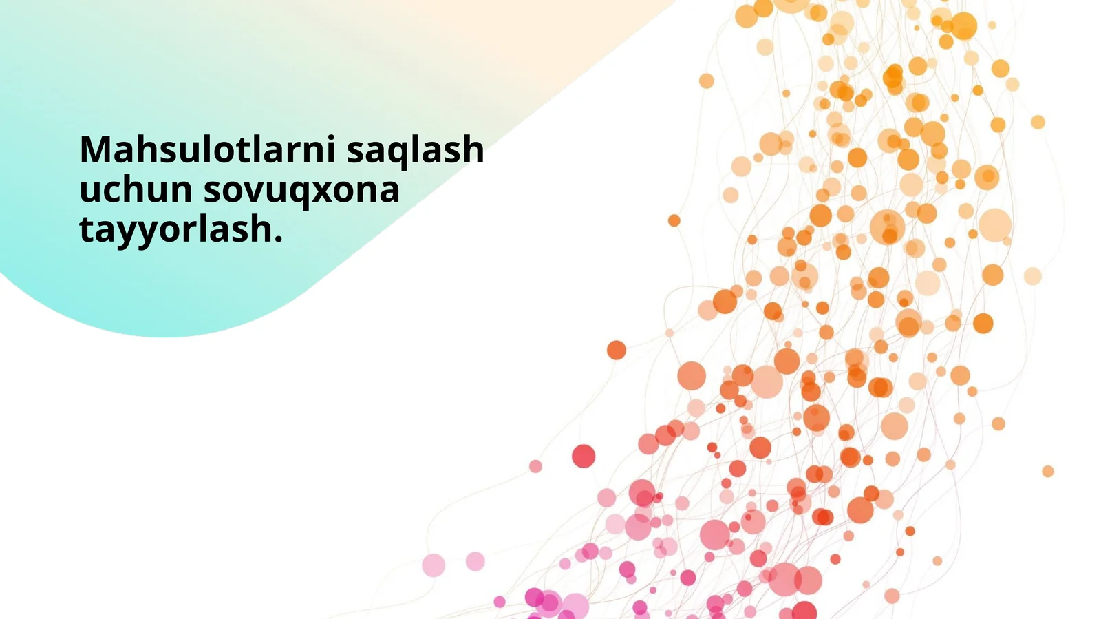 mahsulotlarni saqlash uchun sovuqxona tayyorlash