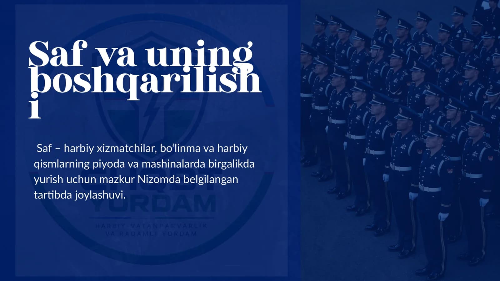 Saf va uning boshqarilishi Taqdimot