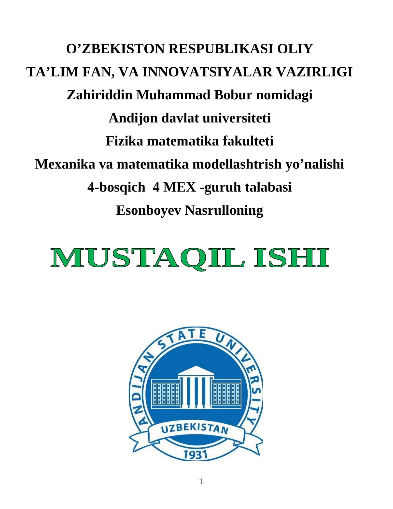 Mavzu: Matematik tushunchalarni shakllantirishda uchraydigan tipik xatolar tasnifi