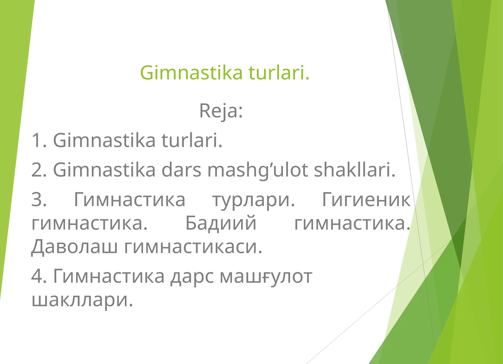 Gimnastika turlari
