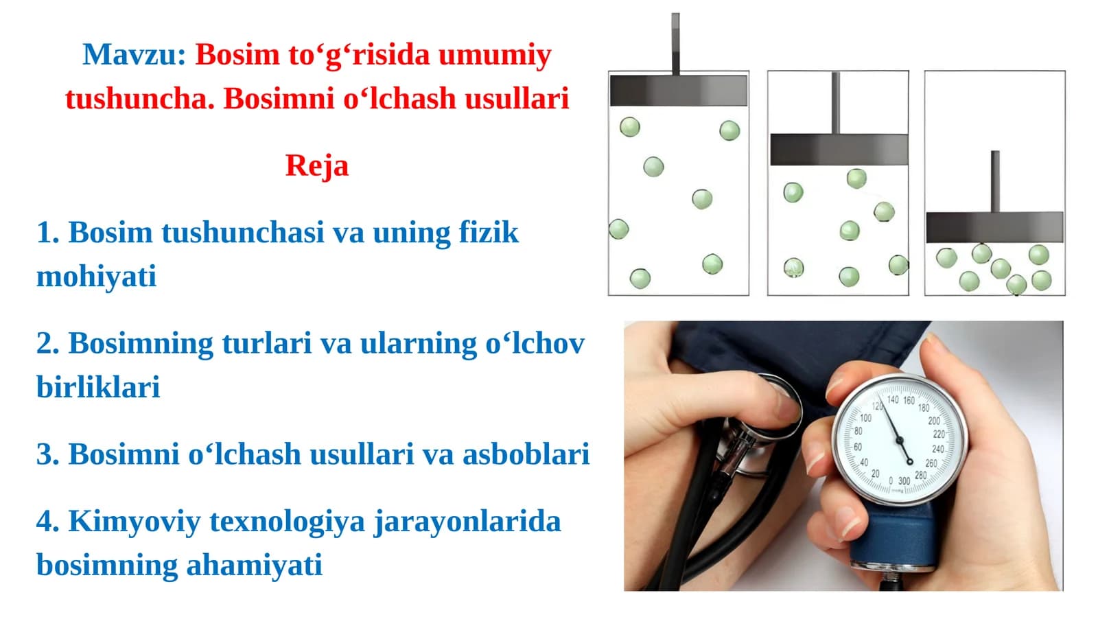 Bosim to‘g‘risida umumiy tushuncha
