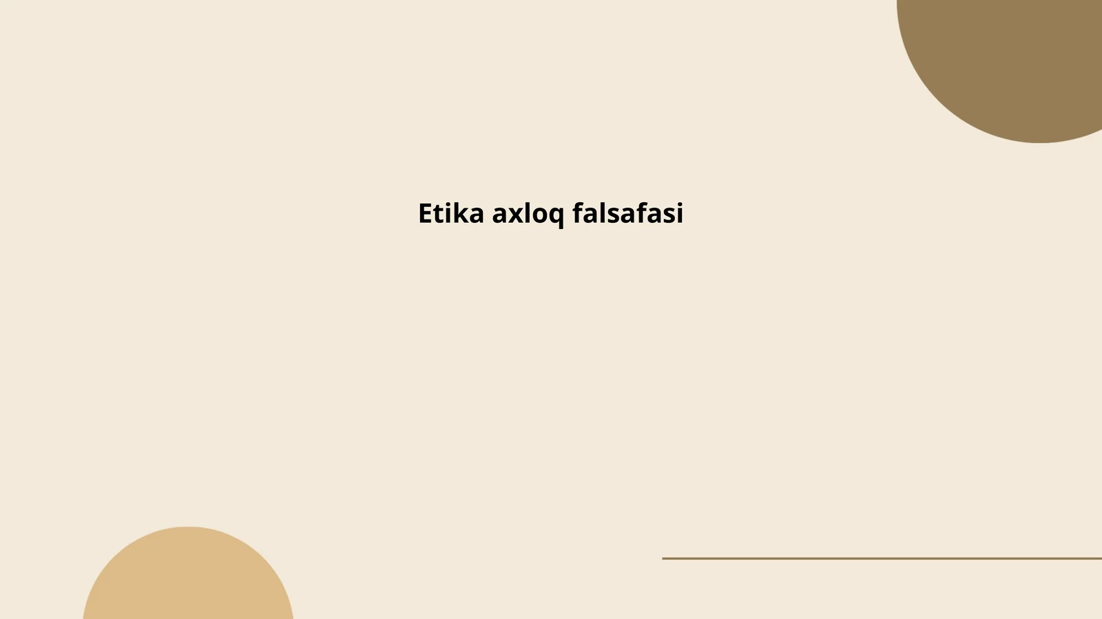 Etika axloq falsafasi