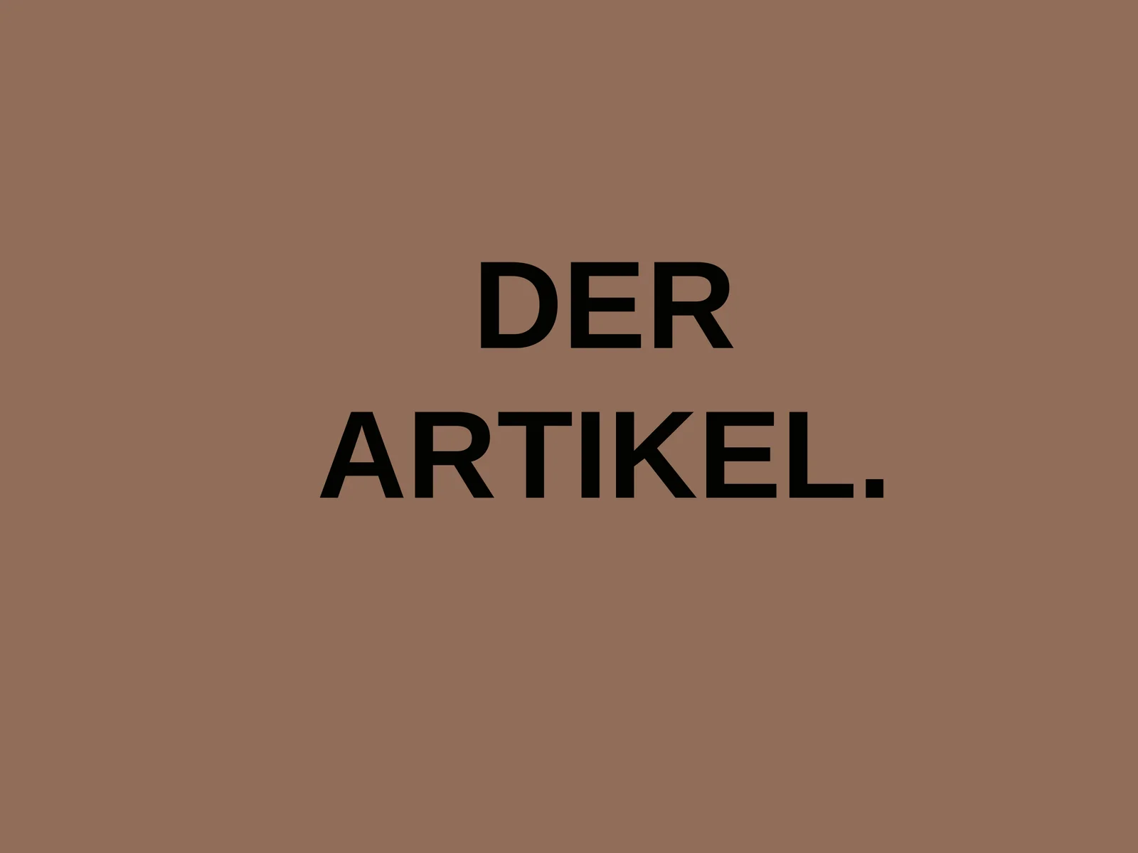 DER ARTIKEL