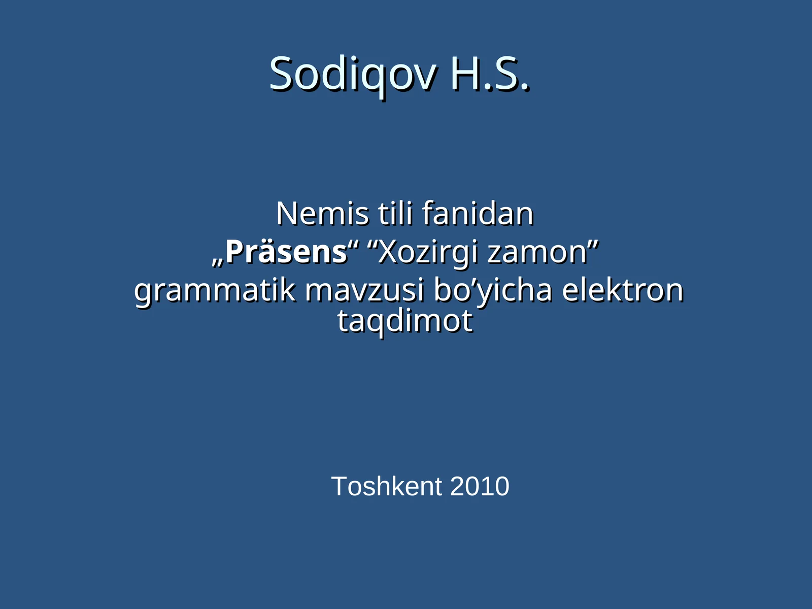 "Das Präsens"