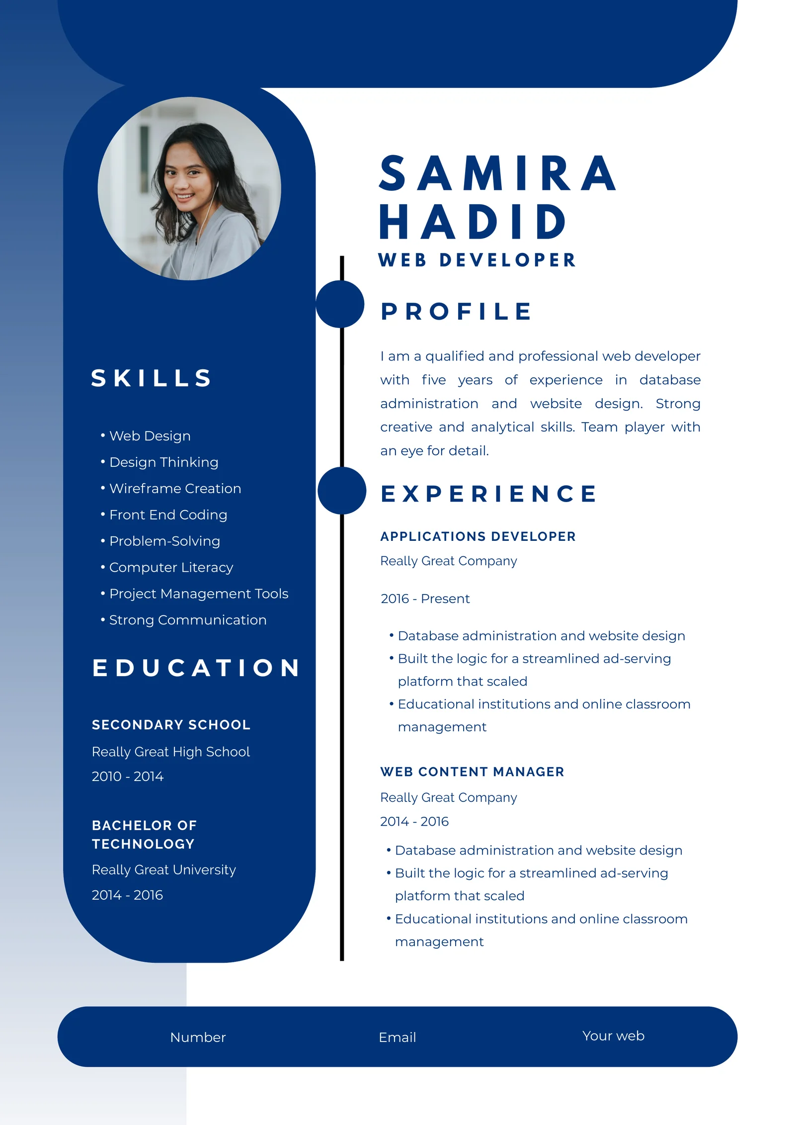 Your Resume (CV), shaxsiy ma'lumotnoma