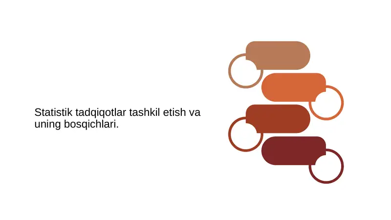 Statistik tadqiqotlar tashkil etish va uning bosqichlari.