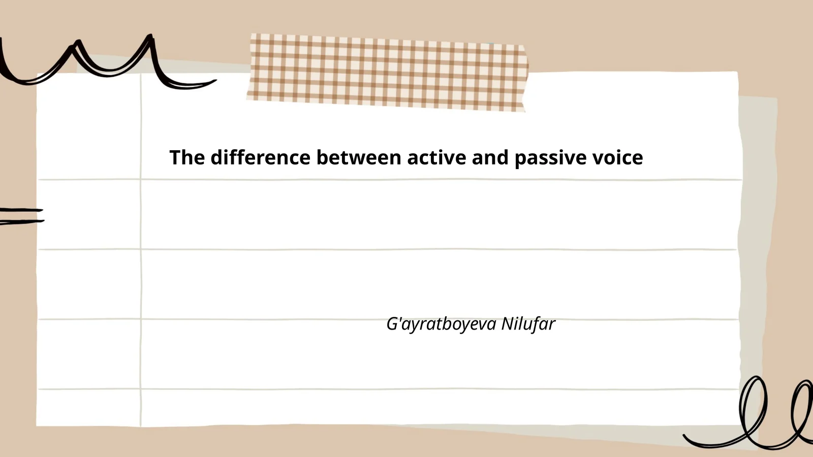 The difference between active and passive voice