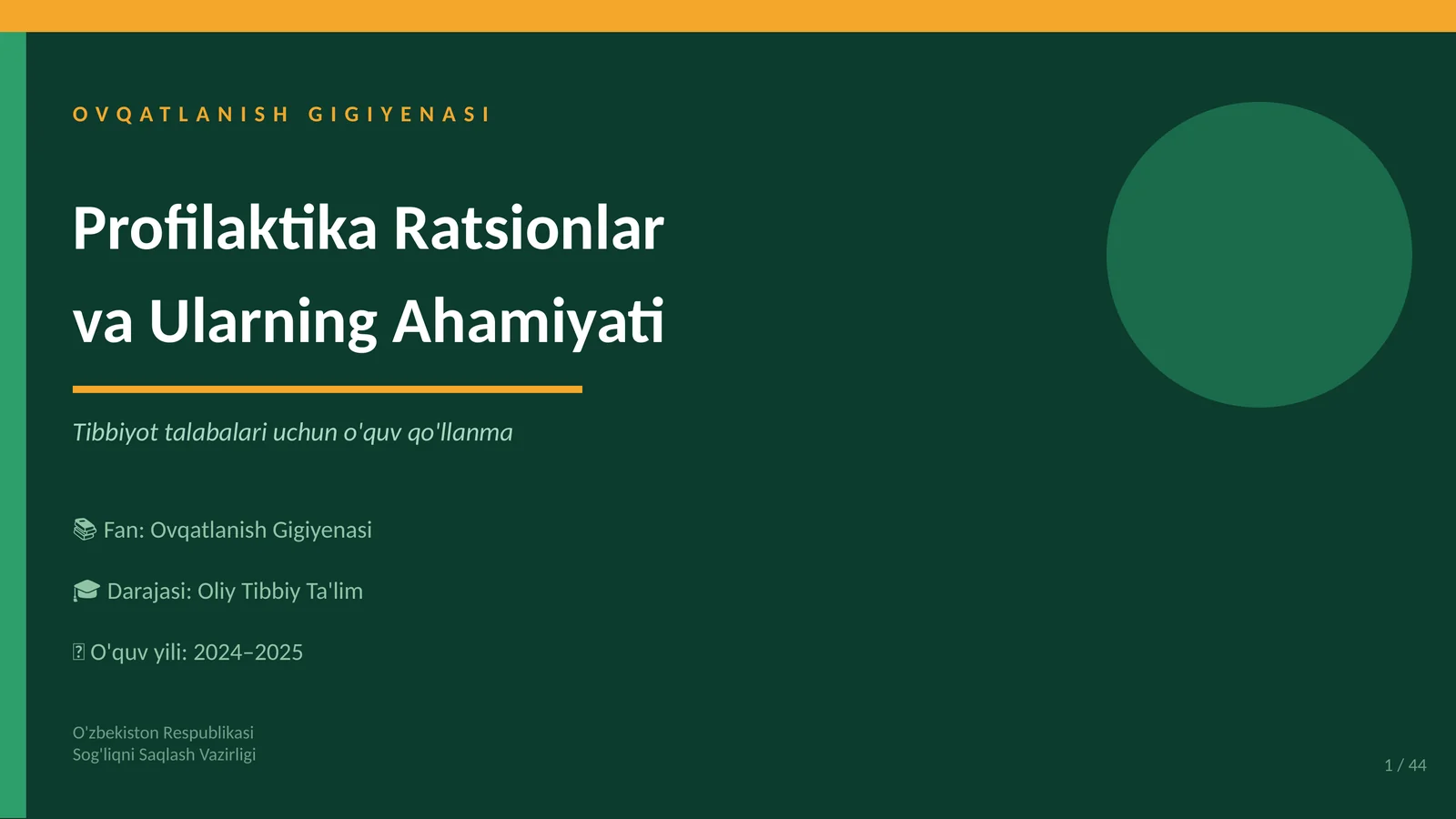 Profilaktik ratsionlar va ularning ahamiyati