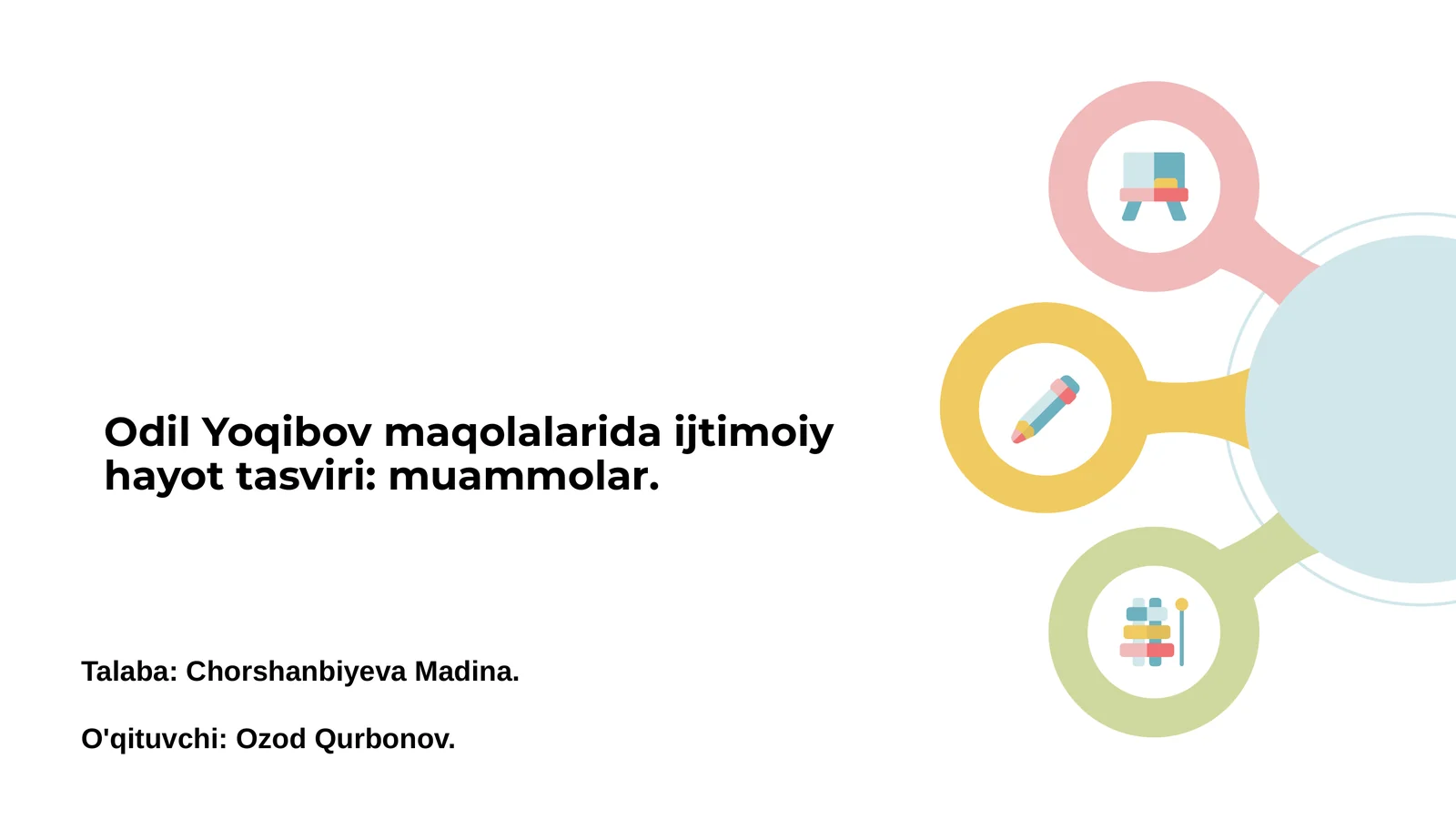 Odil Yoqibov maqolalarida ijtimoiy hayot tasviri: muammolar