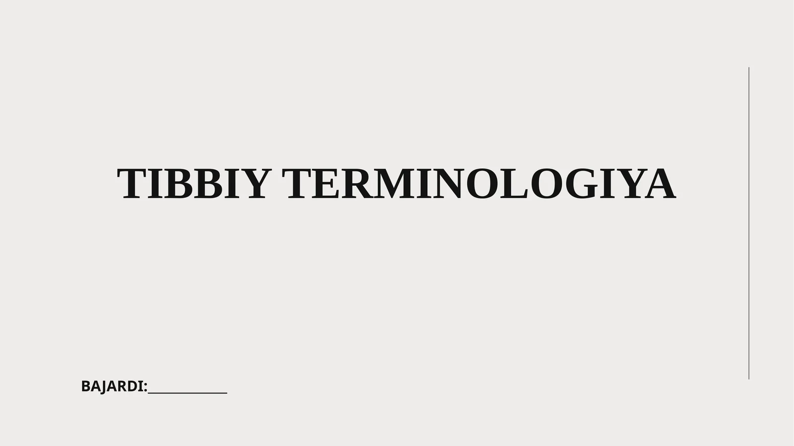 Tibbiy terminologiya
