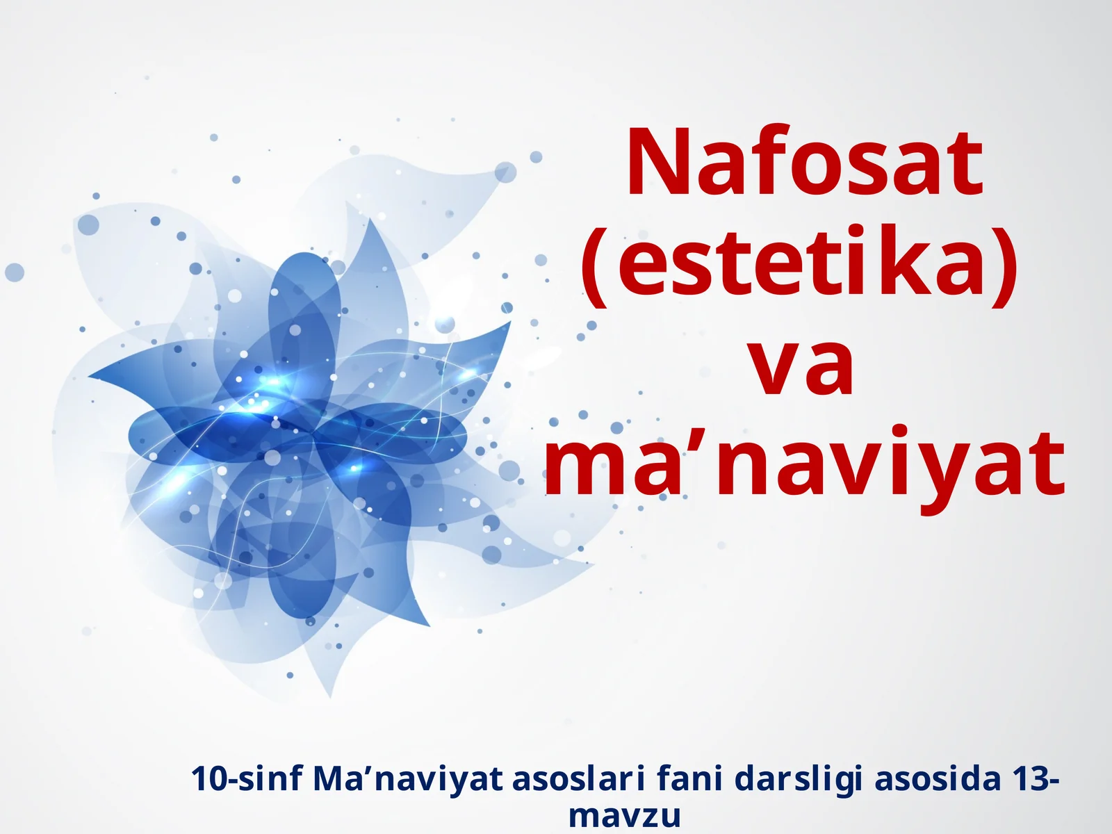 Nafosat (estetika) va ma’naviyat