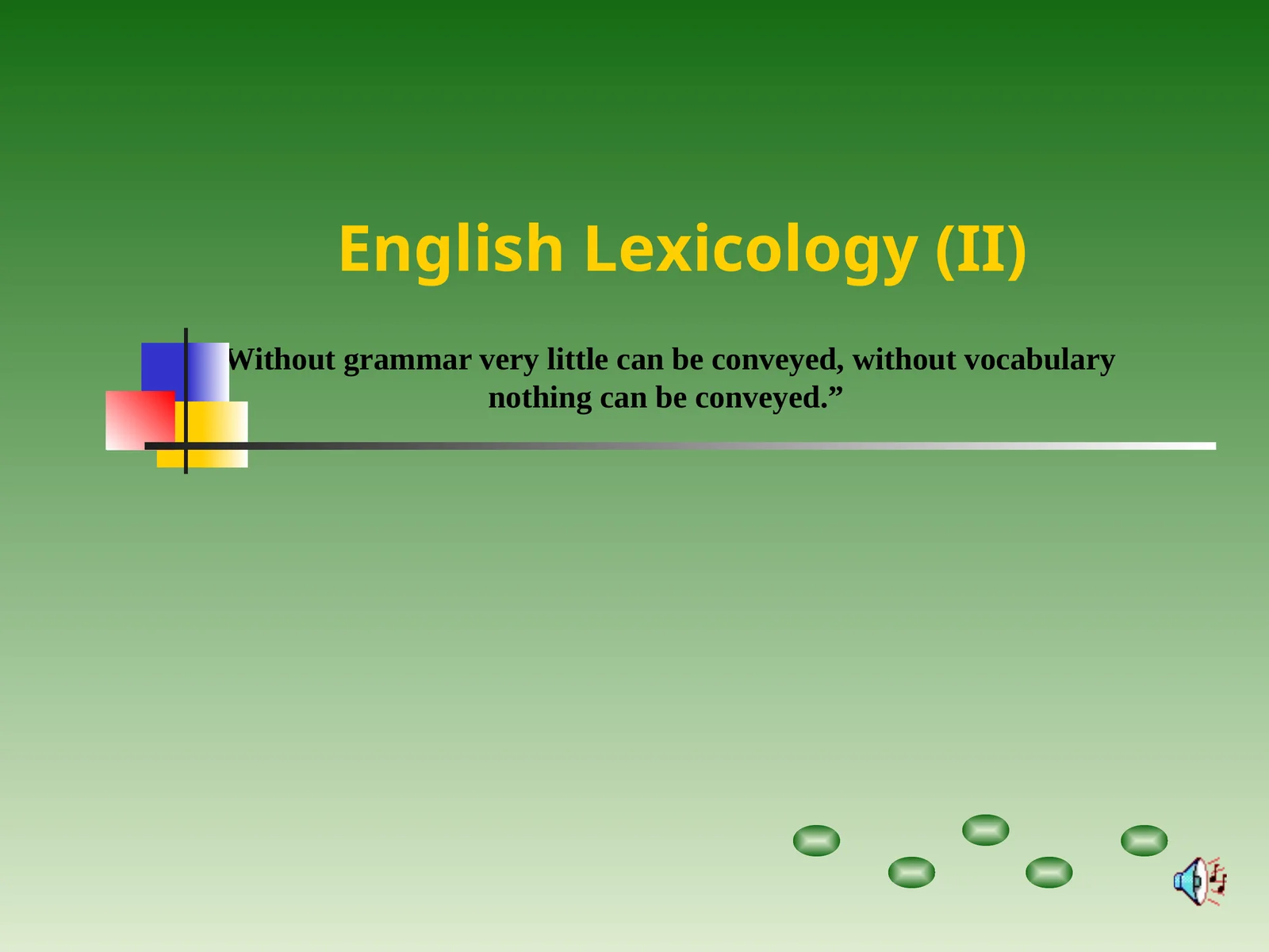 English Lexicology(II)