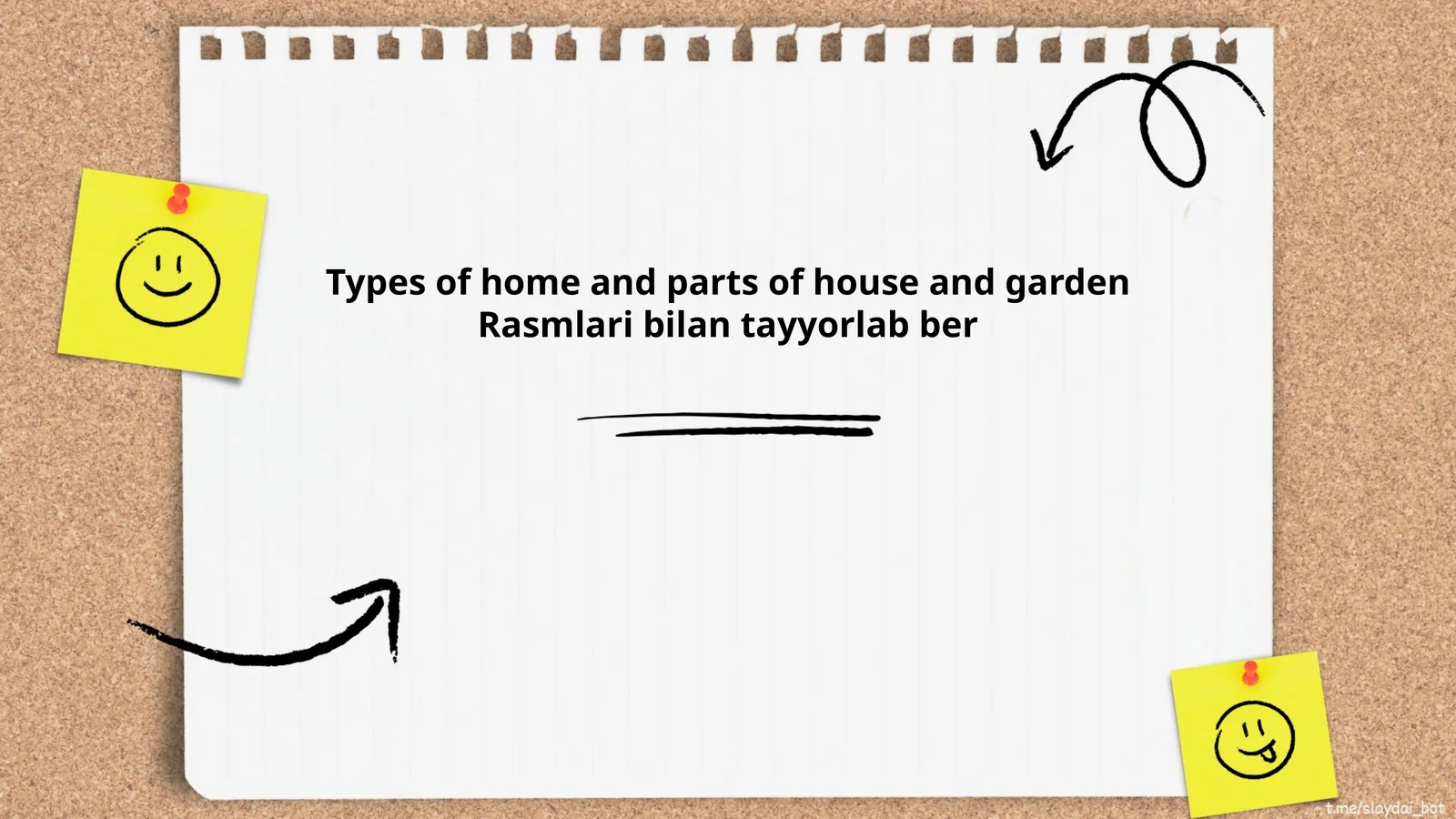 Types of home and parts of house and garden