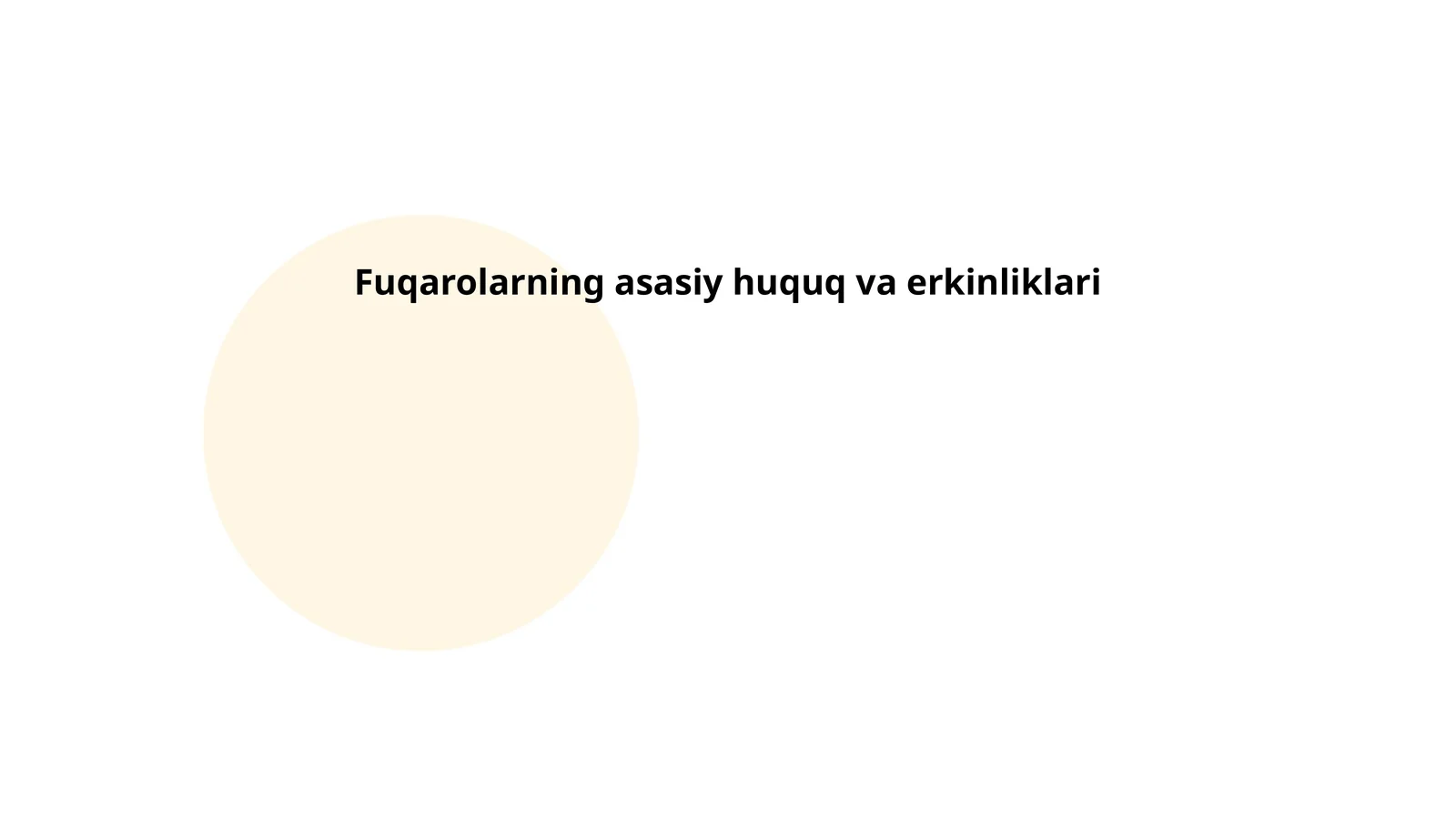 Fuqarolarning asasiy huquq va erkinliklari