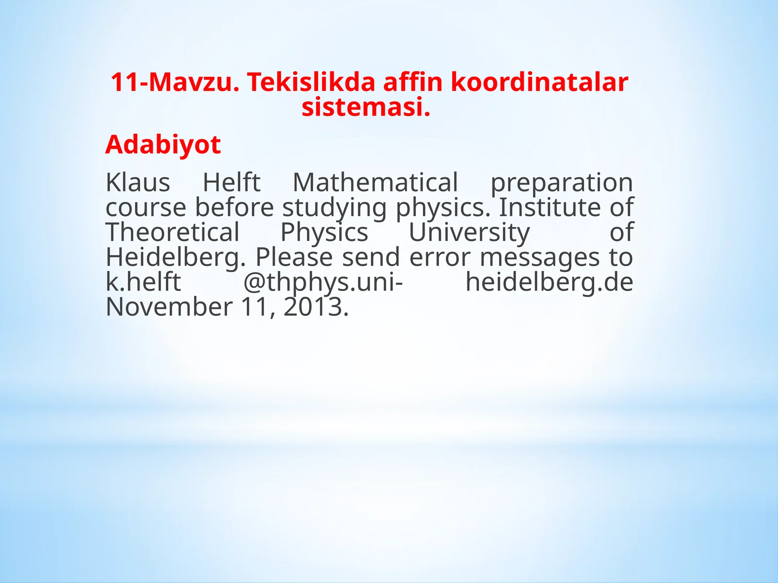 Tekislikdaaffinkoordinatalarsistemasi