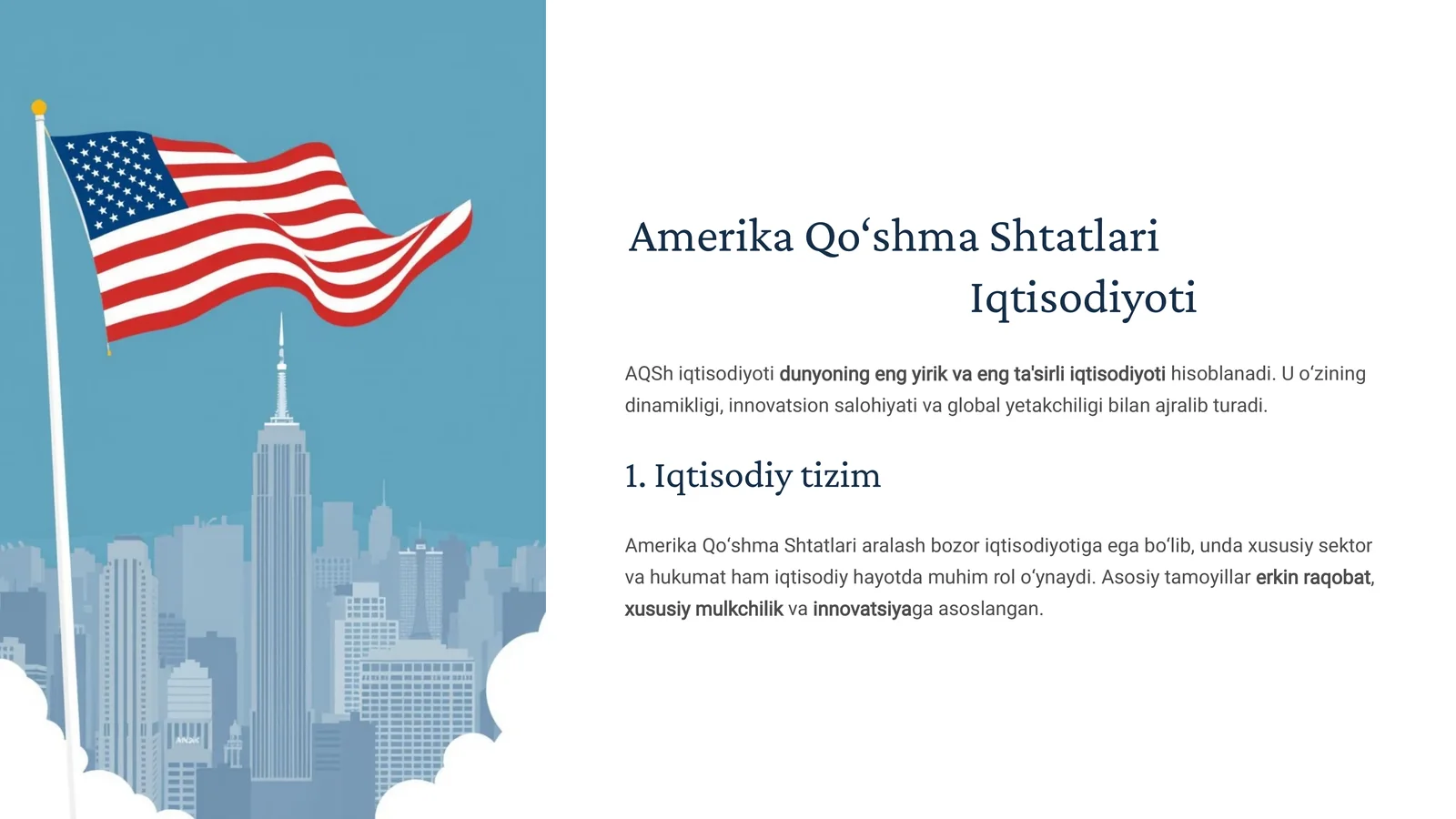 Amerika Qo‘shma Shtatlari Iqtisodiyoti