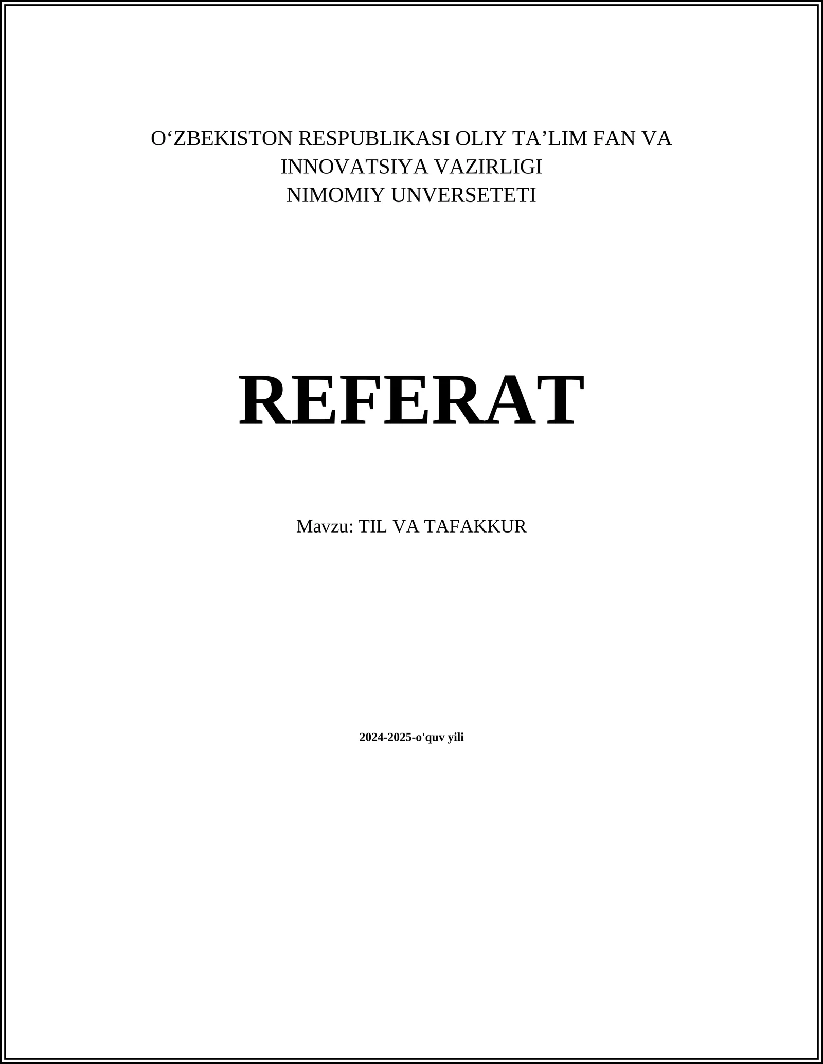 Tafakkur va sog'lom turmush tarzi