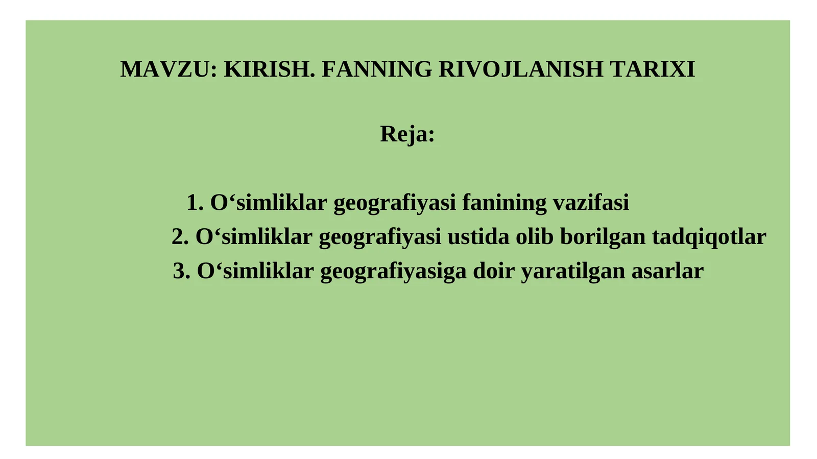 O‘simliklar geografiyasi